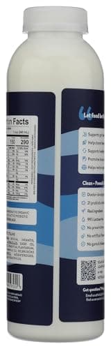 KEFIRLAB 100 Trillion Probiotic Kefir, Plain, 2 Week Gut Health Supply, No Sugar Added, USDA Organic, 3rd Party Lab Certified.