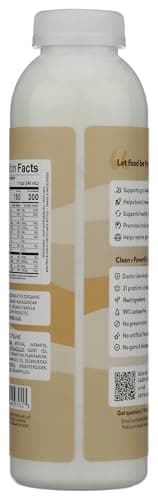 KEFIRLAB 100 Trillion Probiotic Kefir, Vanilla Bean, 2 Week Gut Health Supply, No Sugar Added, USDA Organic, 3rd Party Lab Certified.