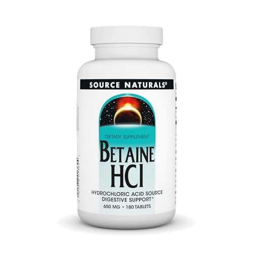 Betaina HCl Source Naturals – Recenzja 650 mg (180 tabletek)
