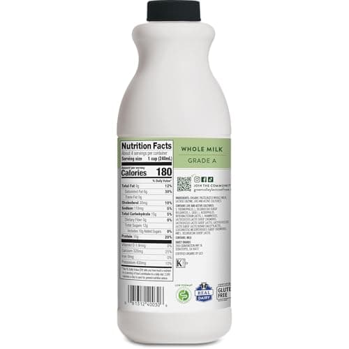 GREEN VALLEY CREAMERY Organic Plain Whole Milk Lactose Free Kefir, 32 FZ