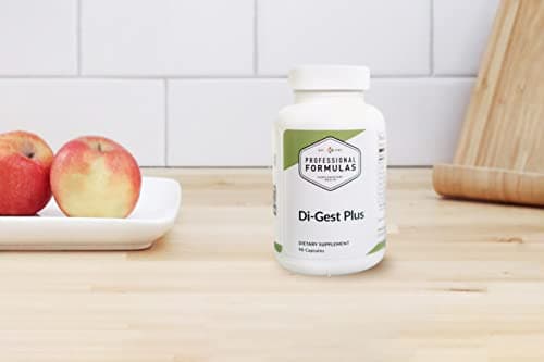 Professional Formulas Di-Gest Plus - Betaine, L-Glutamic Acid, Pancreatin, Papain and Pepsin for Healthy Digestion, Nutrient Absorption, and Gut Lining - Hypoallergenic, Gluten Free, 90 Capsules