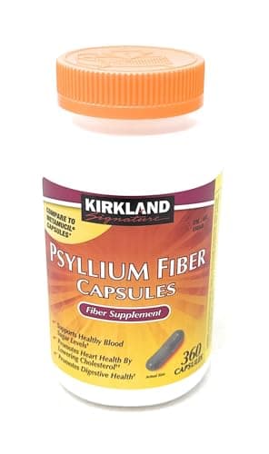 Fiber Capsules Kirkland Therapy for Regularity/Fiber Supplement, 360 capsules - Compare to the Active Ingredient in Metamucil Capsules