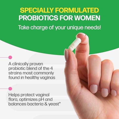 Culturelle Probiotics for Women with Prebiotics - 4-in-1 for Vaginal, Digestive, Urinary & Immune Health - pH Balance, Bloating & Gas Relief - Daily Vegetarian Capsules, Non-GMO - 30 Count