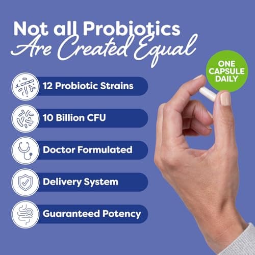 Probulin Daily Care Probiotic Supplement, Digestive, Gut, and Immune Health Support Capsules for Men and Women, 10 Billion CFU, Vegan, 90 Count Bottle