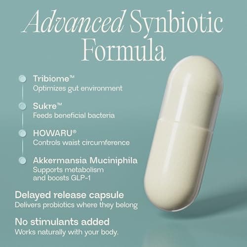 BIOMA GLP-1 Booster - Natural Appetite Control Supplement with Clinically Proven Probiotics, Prebiotics & Postbiotics - Support Weight Management & Satiety, (60 Capsules - 30 Day Supply)