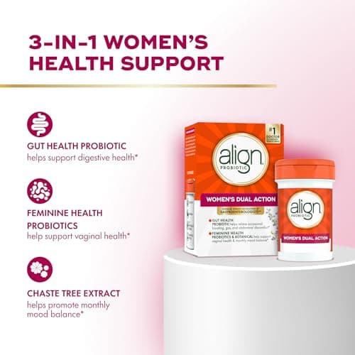 Align Probiotic, Womens Dual Action, Vaginal Probiotics for Women, Womens Probiotic for Vaginal Health Support, with Probiotics for Digestive Health, 28 Probiotic Capsules