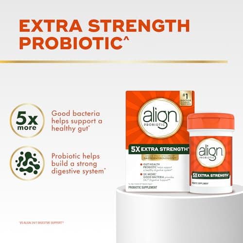 Align Probiotic, Extra Strength, Probiotics for Women and Men, Probiotics for Men, Probiotic Capsules have 5X CFUs, 42 Capsules