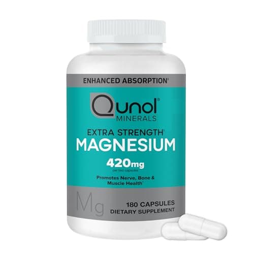 Qunol Magnesium Kapseln 420mg Test – Hohe Bioverfügbarkeit, 180 Stück