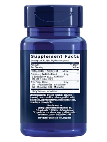 Life Extension FLORASSIST® Probiotic GI with Phage Technology, Digestive Health Supplement, microbiome Balance, Gut Health, Gluten Free, Vegetarian, 30 Capsules