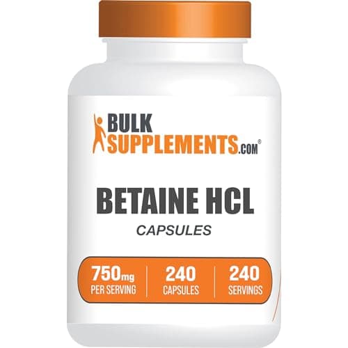 BulkSupplements Betaine HCl – Recenzja kapsułek 750 mg (240 szt.)