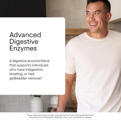 THORNE - Advanced Digestive Enzymes - Supplement with Pepsin, Ox Bile & Pancreatin for Indigestion & Constipation Relief - Minimizes Occasional Gas & Bloating* - Third-Party Certified - 180 Capsules