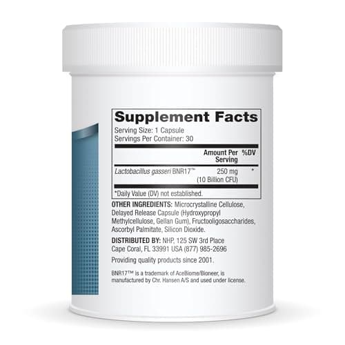 Dr. Mercola Biothin Probiotic - Lactobacillus Gasseri BNR17 - Supports Digestive Health & Metabolism - 30 Delayed-Release Capsules (30 Servings)