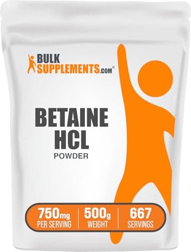 BulkSupplements Betaine HCl – Recenzja Proszku 750mg (500g)