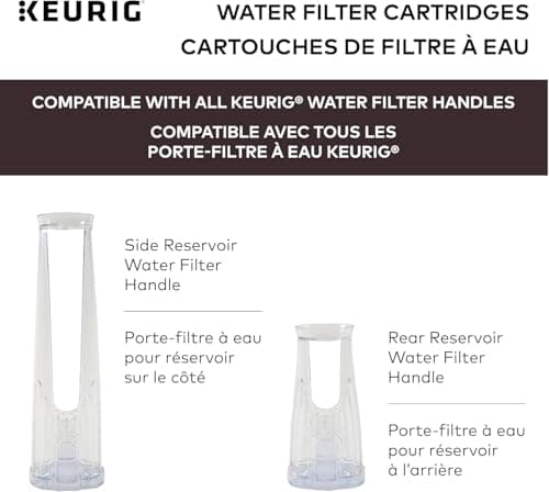 Keurig Water Filter Refill Cartridges, Replacement Water Filter Cartridges, Compatible with 2.0 K-Cup Pod Coffee Makers, 6 Count