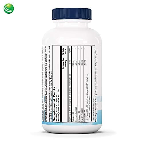 Nutra Biogenesis PanZyme - Betaine HCL with Pepsin, Pancreatin, Lipase and Protease, Cellular Energy, Nervous System and Metabolic Health Support - 180 Capsules