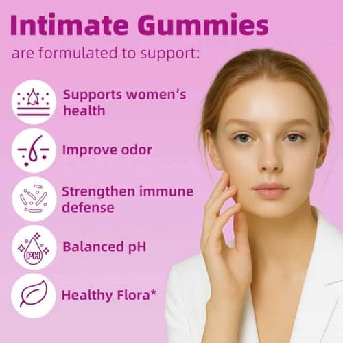 Faizalybova Her Juicy Feminine Probiotics Gummies with Slippery Elm, Tropical Pineapple Flavor | Supports ph Balance for Women, Digestive & Immune Health | 60 Gummies (1 Pack)
