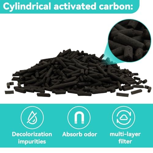 Sukh Activated Carbon Pellets - Activated Charcoal Bulk Carbon for Aquarium Charcoal Pellets for Waterbox Aquariums Pond Fish Tank (1.9, Pounds)