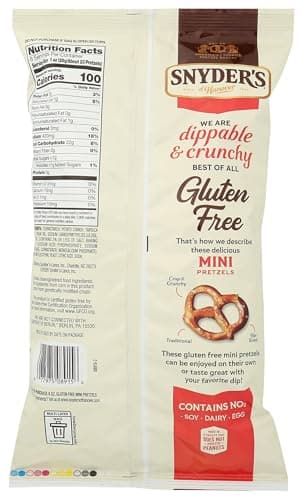 Snyder's of Hanover, Gluten Free Mini Pretzels, 8 Oz Bag