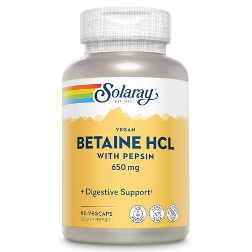 Recensione Solaray Betaina HCL con Pepsina Vegan 2025