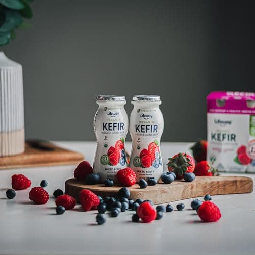 LifeWay Kefir Multi Pack Organic Low Fat Mixed Berry, 3.5 Fl Oz, 4 Count