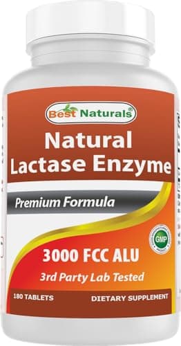 Best Naturals Lactase Enzyme Tablet – 180 tabletek, 3000 FCC ALU | GutPath