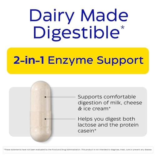 Enzymedica DairyAssist Digestive Enzymes for Men & Women - Lactose Intolerance Support Supplement with Lactase Enzyme, Breaks Down Milk & Dairy, Helps Reduce Gas & Bloating, Gluten Free - 30 Capsules