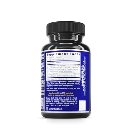 Quantum Nutrition Labs HCL Activator - Pepsin Digestive Enzymes Supplement for Optimal Digestive Function for Men & Women, Low Stomach Acid, Nutrient Absorption - 90 Vegetarian Capsules