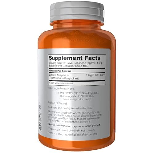 Now Sports Nutrition, Betaine Powder, Endurance*, Pure Powder, Enhances Performance*, Maintains Muscle*, 6 oz (170 g)