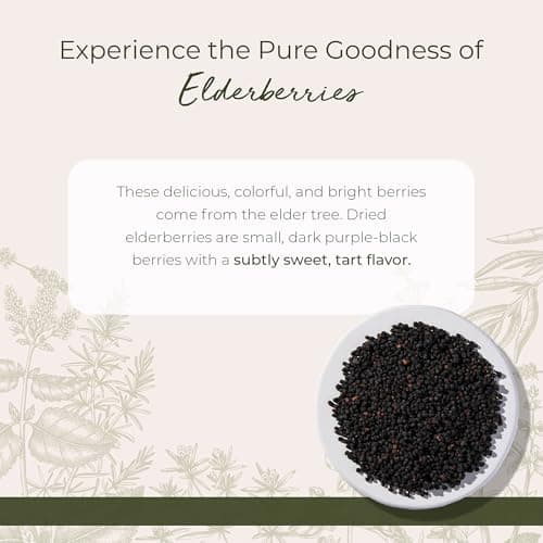 Starwest Botanicals Whole Elderberries - Dried Elderberries for Syrup, Tea, Gummies, & Jam, Certified Kosher, Wildcrafted Natural Berries - Bulk 1 lb Bag