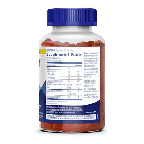 Florastor Prebiotic and Probiotic Gummies, Digestive and Metabolic Support Probiotic Blend for Multi-Action Digestive Health Care, with Vitamin B12, 56 Gummies