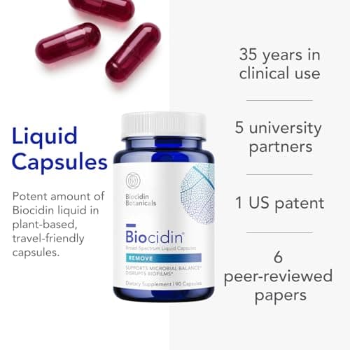 Biocidin Capsules - Biofilm Disruptor - Supports Gut Detox Cleanse, Healthy Microbial Balance, Immune Function & Gut Health - Professional-Grade Herbal Supplement with 18 Botanicals (90 Capsules)