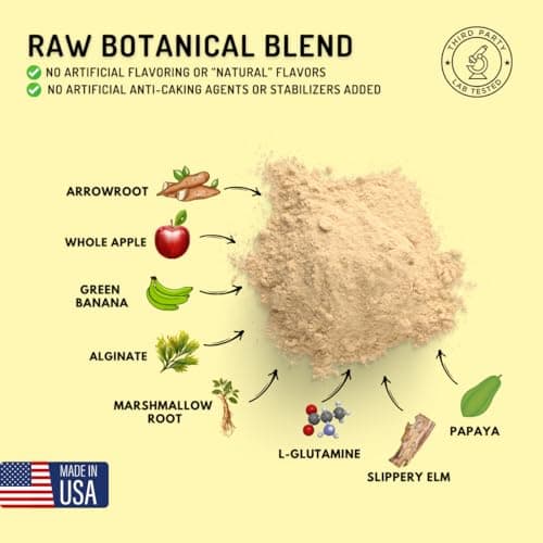 Stomach Soothe Soothe Naturals Acid Reflux Powder - L Glutamine for Gut Health, Acid Reflux Medicine, Leaky Gut Repair, Gut Lining Repair, Alginate for Acid Reflux (30 Servings)