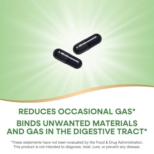 Nature's Way Activated Charcoal Supplement Gluten-Free 100 Capsules (Packaging May Vary)