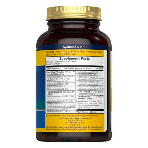 Renew Life Digestive Ultimate Flora Probiotics 65,000,000,000 CFU Delayed Release Vegan Capsules | Once Daily | Digestive Health | Immune Health | Dairy Free | 30 Count