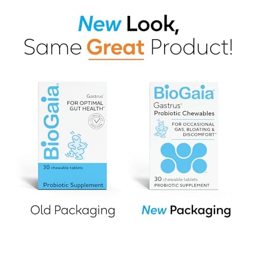 BioGaia Gastrus Gut Health Probiotic | Eases Abdominal Discomfort, Gas & Bloating | Promotes Regularity & a Healthy Gut | Contributes to a Balanced Microbiome | Backed by 30 Years of Research