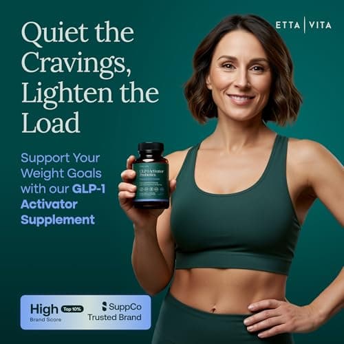 GLP-1 Activator Probiotic Supplement for Weight Loss, Gut Health, Energy & Metabolic Support – Akkermansia, Berberine, Gymnema, Resveratrol, EGCG & Hops – Appetite Control for Women & Men – 90Capsules