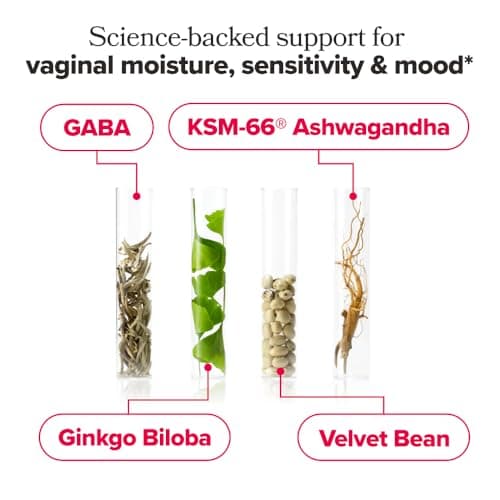 O Positiv URO Vaginal Moisture & Mood – Formulated to Support Vaginal Moisture, Mood & Relaxation – with KSM-66® Ashwagandha, Ginkgo Biloba, Mucuna pruriens, and GABA – 30 Servings