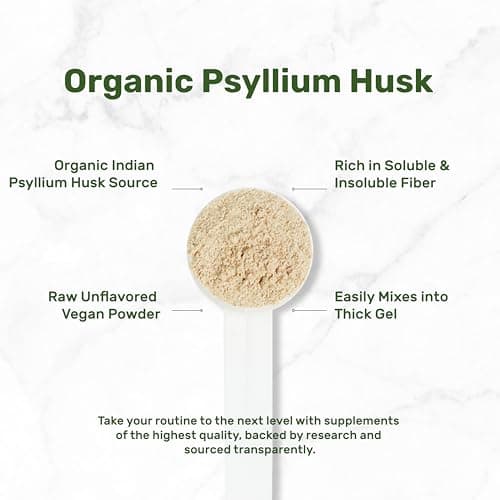 DEAL SUPPLEMENT Organic Psyllium Husk Powder, 3lbs (48oz) – Unflavored Plant Based Soluble Dietary Fiber – Gut & Digestion Health – Great for Baking & Cooking – Keto Friendly, Gluten Free, Non-GMO