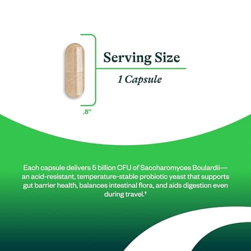 Seeking Health Saccharomyces Boulardii - Gentle Digestive Support for Healthy Bowel Movements* - Supports a Good GI Tract Environment & Microbiome While Traveling* - Gluten & Dairy-Free - 60 Capsules