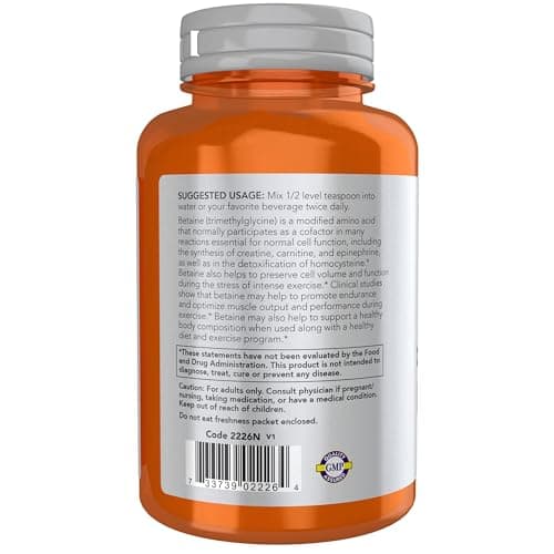 Now Sports Nutrition, Betaine Powder, Endurance*, Pure Powder, Enhances Performance*, Maintains Muscle*, 6 oz (170 g)