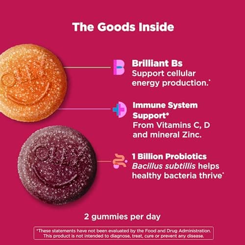 OLLY Multi + Probiotic Adult Multivitamin Gummy, Digestive and Immune System Support,* Chewable Supplement, Tropical Flavored, 35 Day Supply - 70 Count