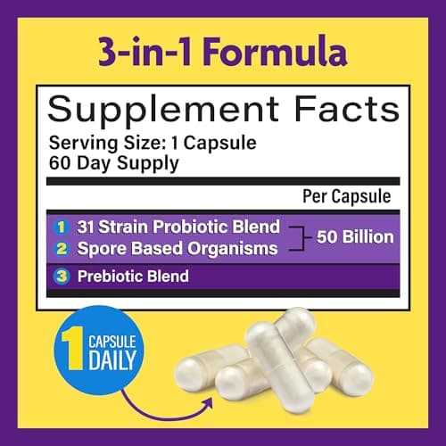 InnovixLabs Multi Strain Probiotics for Women & Men - Probiotic Supplement - 50 Billion CFU - Gut Health, Immune Support, Digestion, Lactobacillus Acidophilus, Prebiotics and Probiotics, 60 Capsules