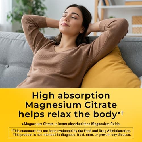 Nature Made High Absorption Magnesium Citrate 200 mg per serving, Magnesium Supplement for Muscle, Nerve, Bone and Heart Support, 60 Magnesium Gummies, 30 Day Supply