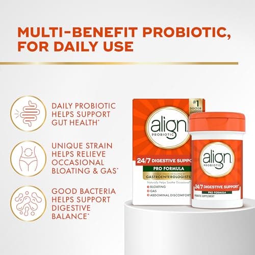 Align Probiotic, Pro Formula, Probiotics for Women and Men, Probiotics for Digestive Health, Men and Womens Probiotic Capsules Help Relieve Occasional Bloating & Gas*, 63 Capsules