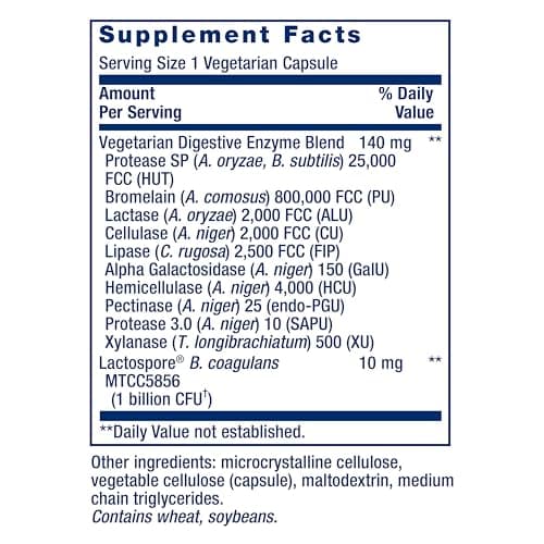 Life Extension Enhanced Super Digestive Enzymes and Probiotics – B. coagulans Probiotic, 10 Digestive Enzymes – Supports Digestion, Comfort & GI Balance – Non-GMO, Vegetarian – 60 Capsules