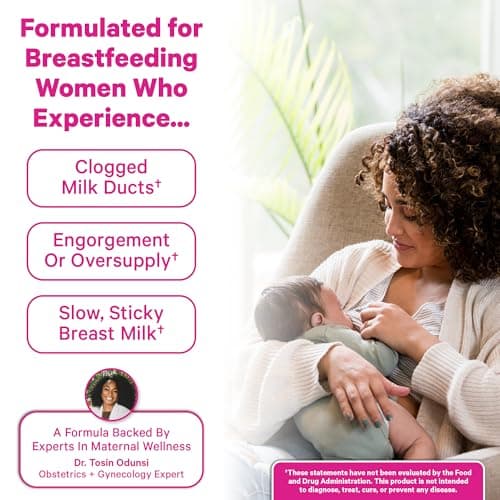 Pink Stork Sunflower Lecithin Supplement - 1200 mg for Clogged Milk Ducts - Breastfeeding Essentials for Postpartum Moms - Supports Breast Milk Flow - 60 Softgels