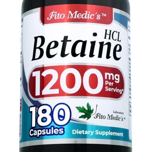 FITO MEDIC'S Betaine HCl Test: 180 Kapseln mit 1200 mg