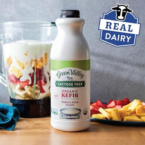 GREEN VALLEY CREAMERY Organic Plain Whole Milk Lactose Free Kefir, 32 FZ