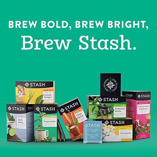 Stash Tea Peppermint Herbal Tea, Box of 100 Tea Bags