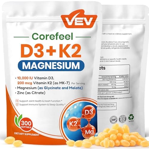 VEV Corefeel Vitamin D3 K2 Magnesium Supplement Review – 10,000 IU with K2, Magnesium Glycinate & Malate